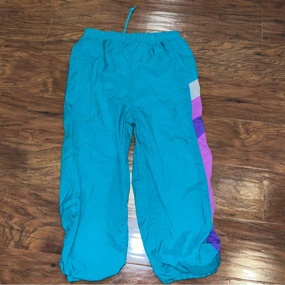 Vintage Kids Teal and Purple Track Pants